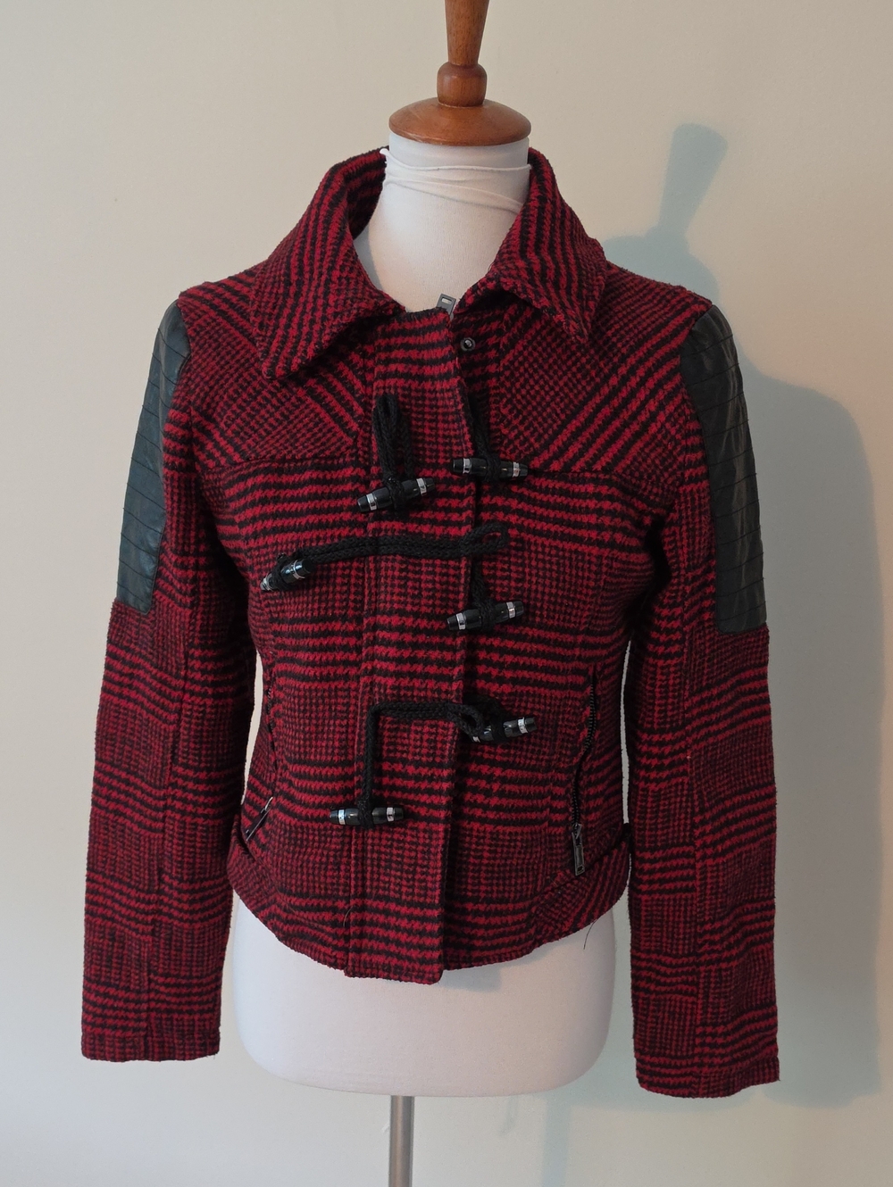 DollHouse Red Plaid Jacket with Black Accents